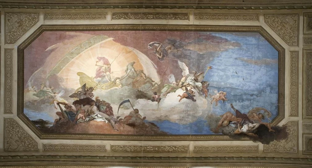 Il Carro del Sole e l'Aurora mettono in fuga le tenebre - Venezia, Palazzo Giustinian Jagher